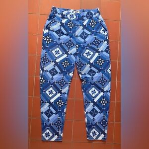 Nordic Blue Print Land’s End Women’s Sweatpants size XS-S